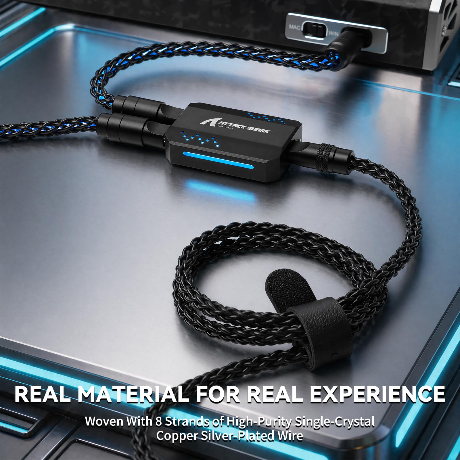 ATTACK SHARK C07 PRO USB-C カスタムケーブル Amazon.co.jp: ATTACK SHARK C07 PRO カスタム編組USB-Aからデュアル
